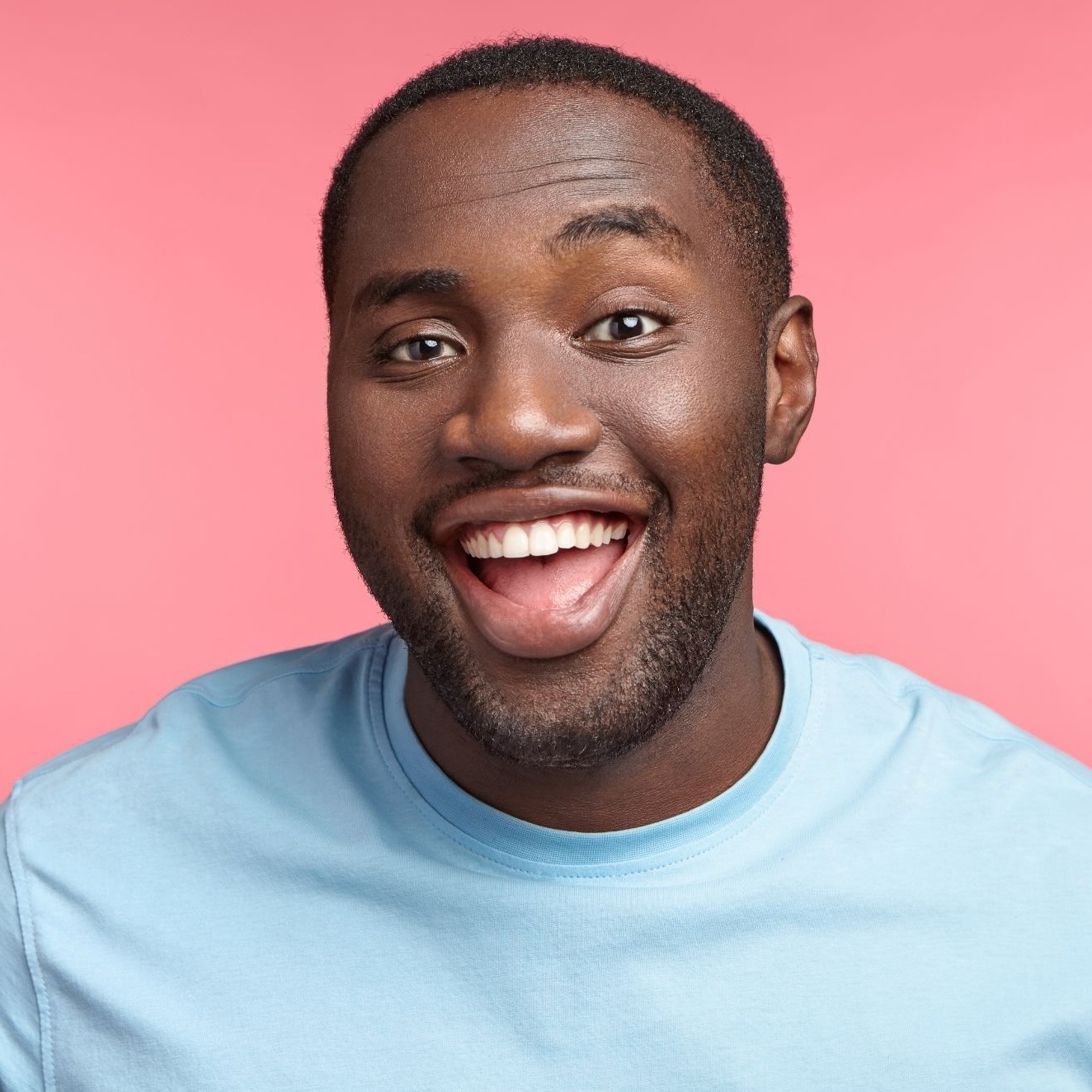 man smiling, breathing easier